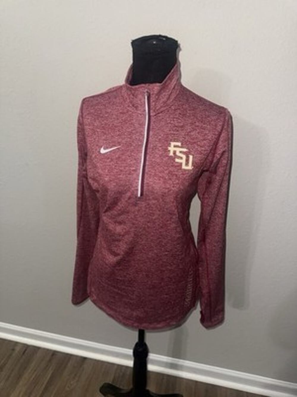 Nike Florida State FSU Seminoles Womens Small Dri-Fit 1/2 Zip Pullover Purple